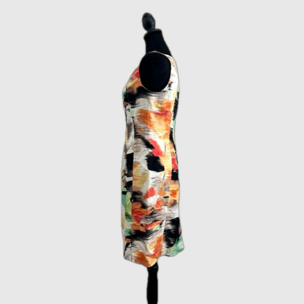 Calvin Klein Linen Scoop Neck Midi Dress 4 - Picture 2 of 11